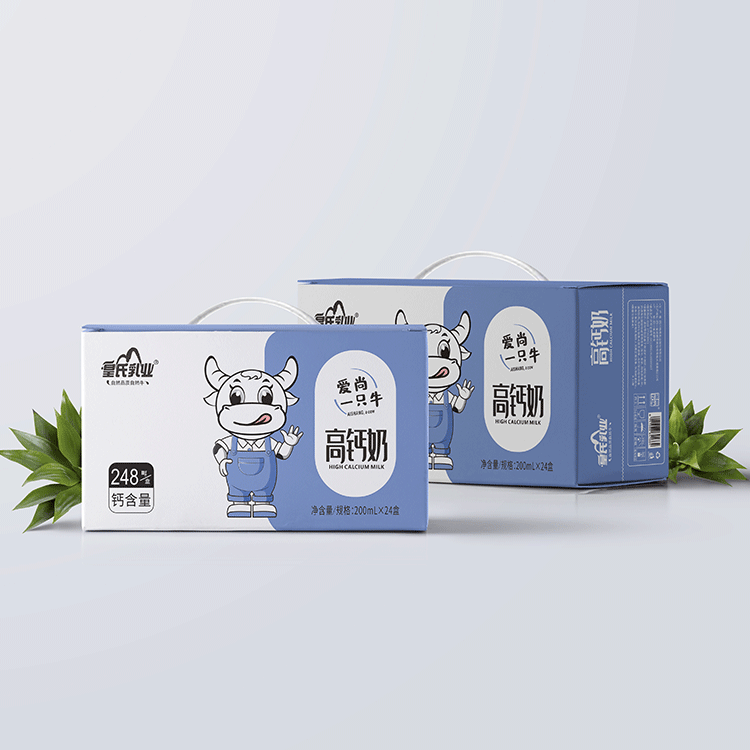 皇氏杨森乳业爱尚一只牛高钙牛奶200ml×24盒新鲜日期现货包邮