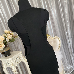 穿了一整年的露腰开叉直筒连衣裙宽松打底内搭裙