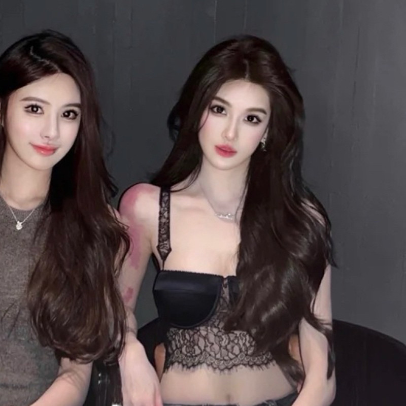 网红白富美花三三同款 辣妹蕾丝吊带抹胸背心性感文胸外穿内衣