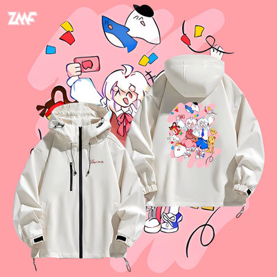 连帽百搭显瘦宽松防风冲锋衣