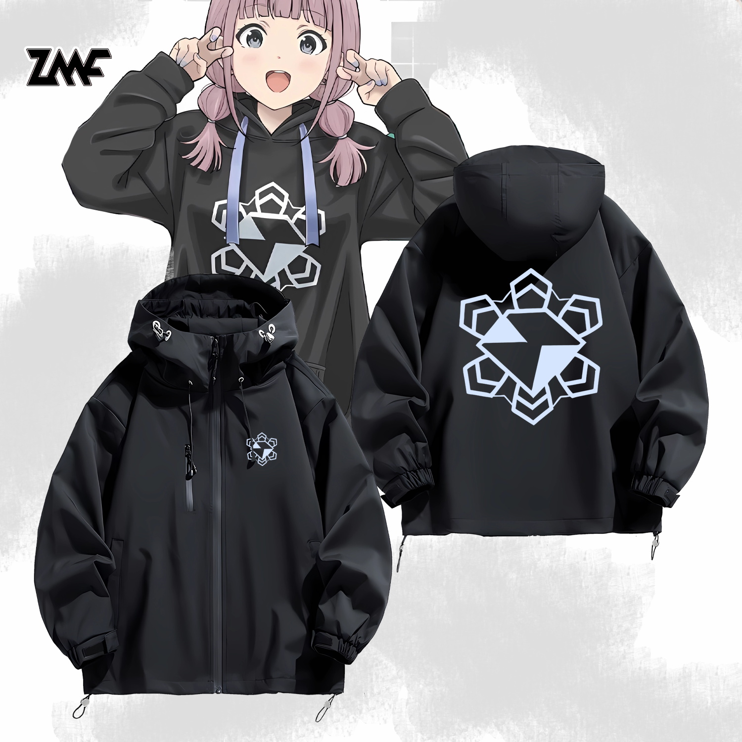 连帽秋冬新款宽松防风冲锋衣