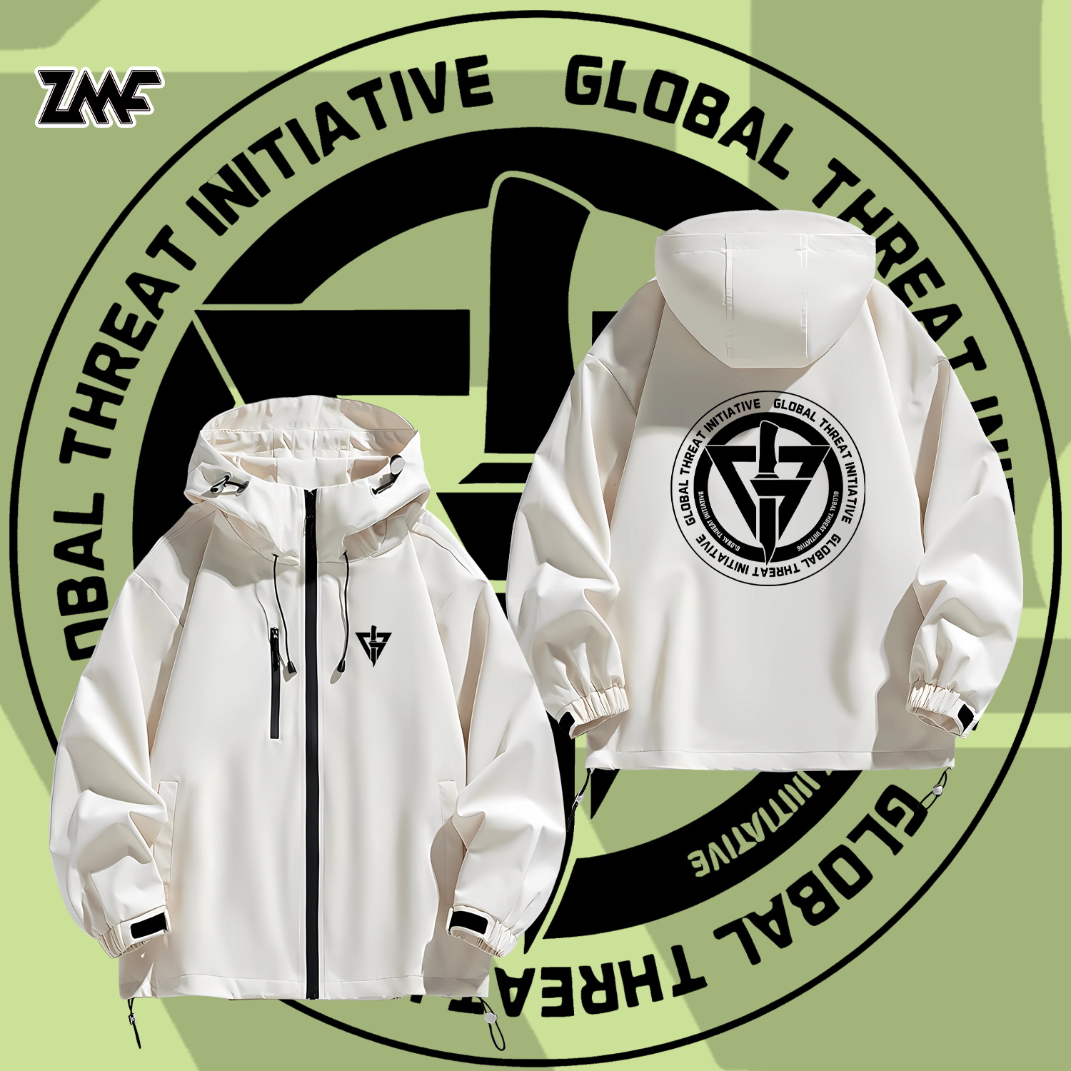 连帽秋冬新款宽松防风冲锋衣