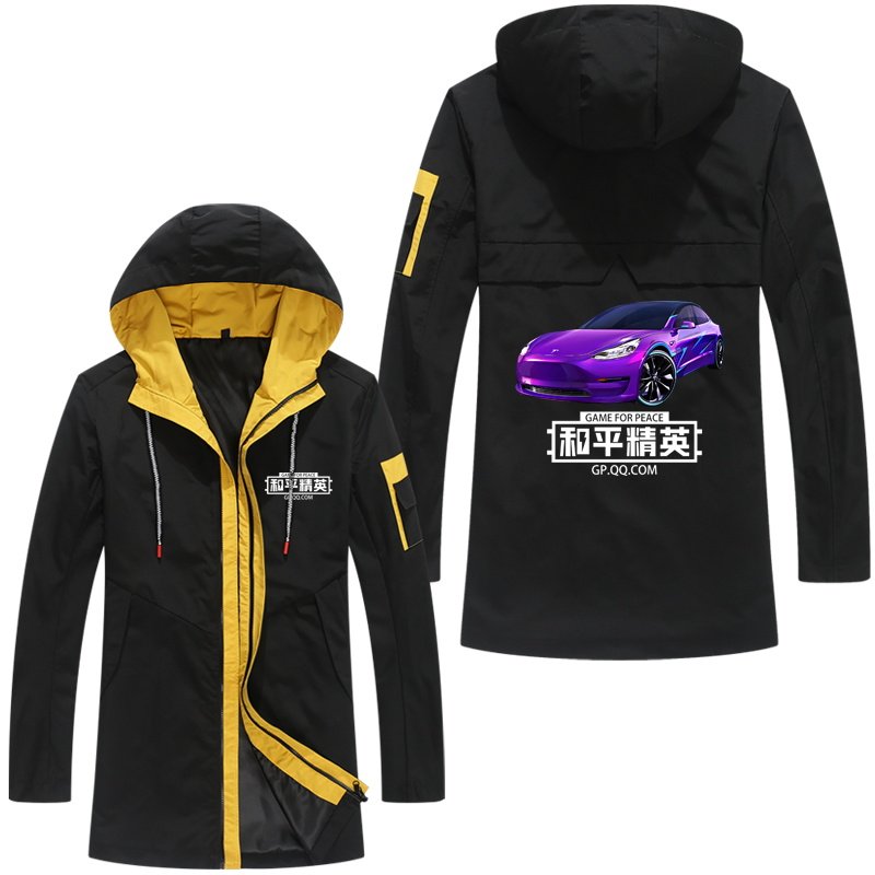 和平游戏精英玛莎拉蒂特斯拉周边衣服秋季大码春男装风衣连帽外套