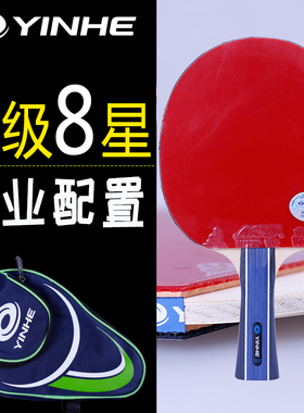 YINHE银河乒乓球拍专业8星级成品拍单拍双面反胶学生上课超级八星
