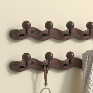 实木挂衣钩进门玄关入户门创意衣服衣帽挂钩免打孔挂衣架墙上壁挂