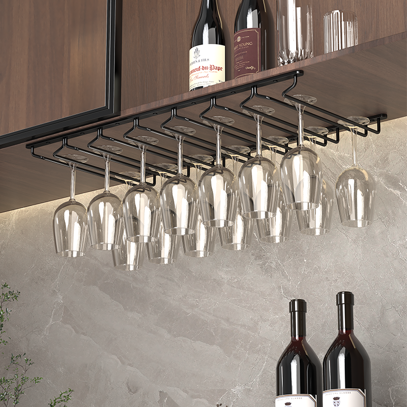 红酒架子酒杯架倒挂不锈钢轻奢高档摆件高脚杯置物架酒柜悬挂高端