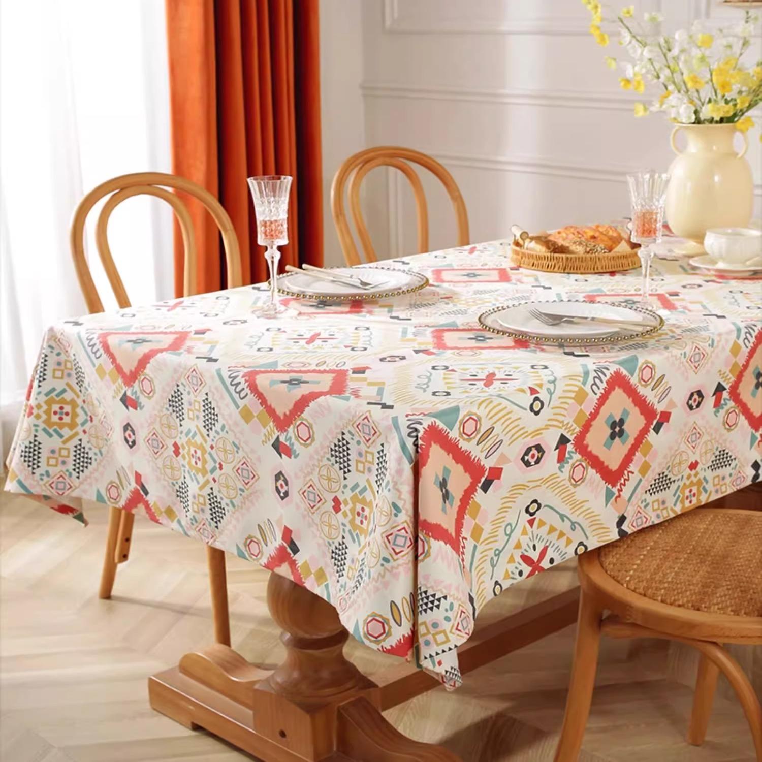 家音美式轻奢防水防油免洗桌布