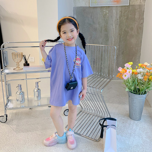 女童夏装纯棉短袖T恤裙