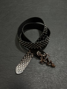 小心袖 口「唤水剑」原创复古朋克铆钉腰带小众y2k男女做旧皮带