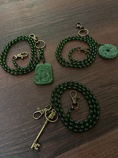 风龙牌cleanfit裤 Vintage复古翡翠新中式 链吊坠挂件男女 口 小心袖