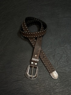 小心袖 cleanfit原创巴洛克雕花复古深棕腰带男女小众皮带配饰 口