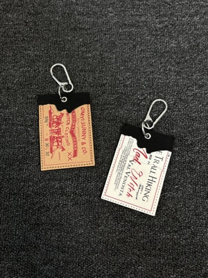 小心袖口 Cleanfit美式复古牛仔挂饰小众皮牌钥匙扣挂饰包包挂件