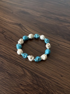 小心袖口 中古Vintage天然石珠手链男女小众简约日常通勤情侣配饰