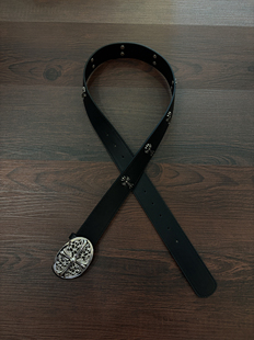 小心袖 中古Vintage十字架镂空皮带摇滚朋克小众设计男女腰带 口