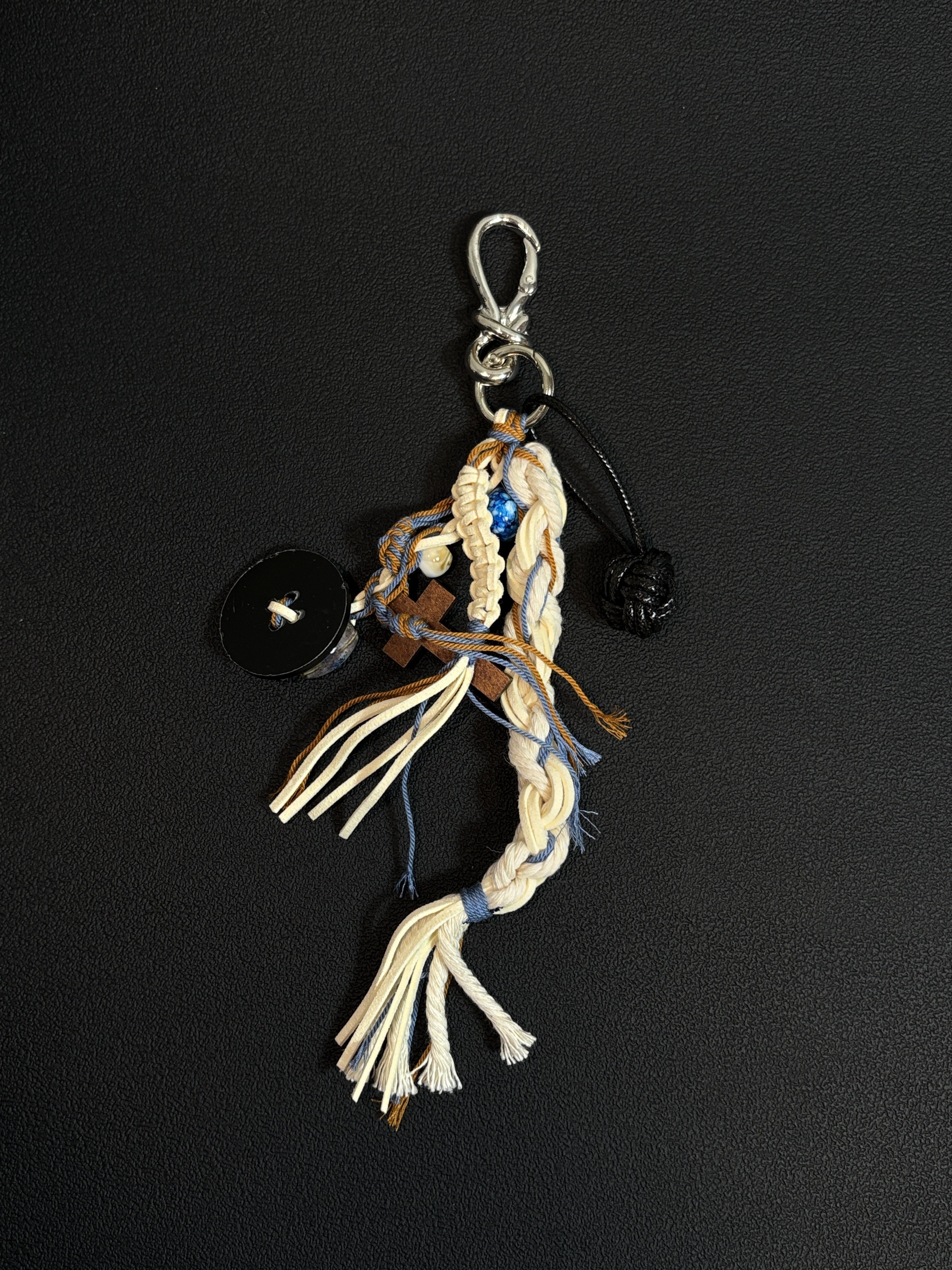 小心袖口 cleanfit手工编织扣子尼泊尔琉璃毛呢腰间挂饰包包挂饰