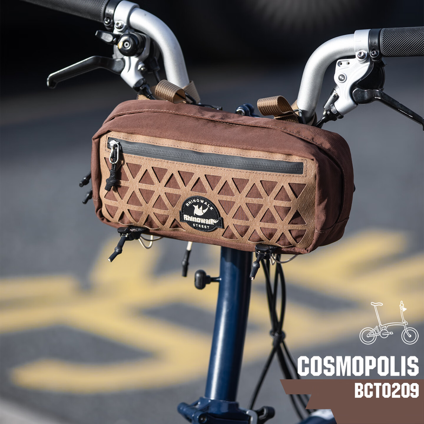 犀牛自行车包前置挂包骑行收纳包小布折叠车头包公路山地车放手机