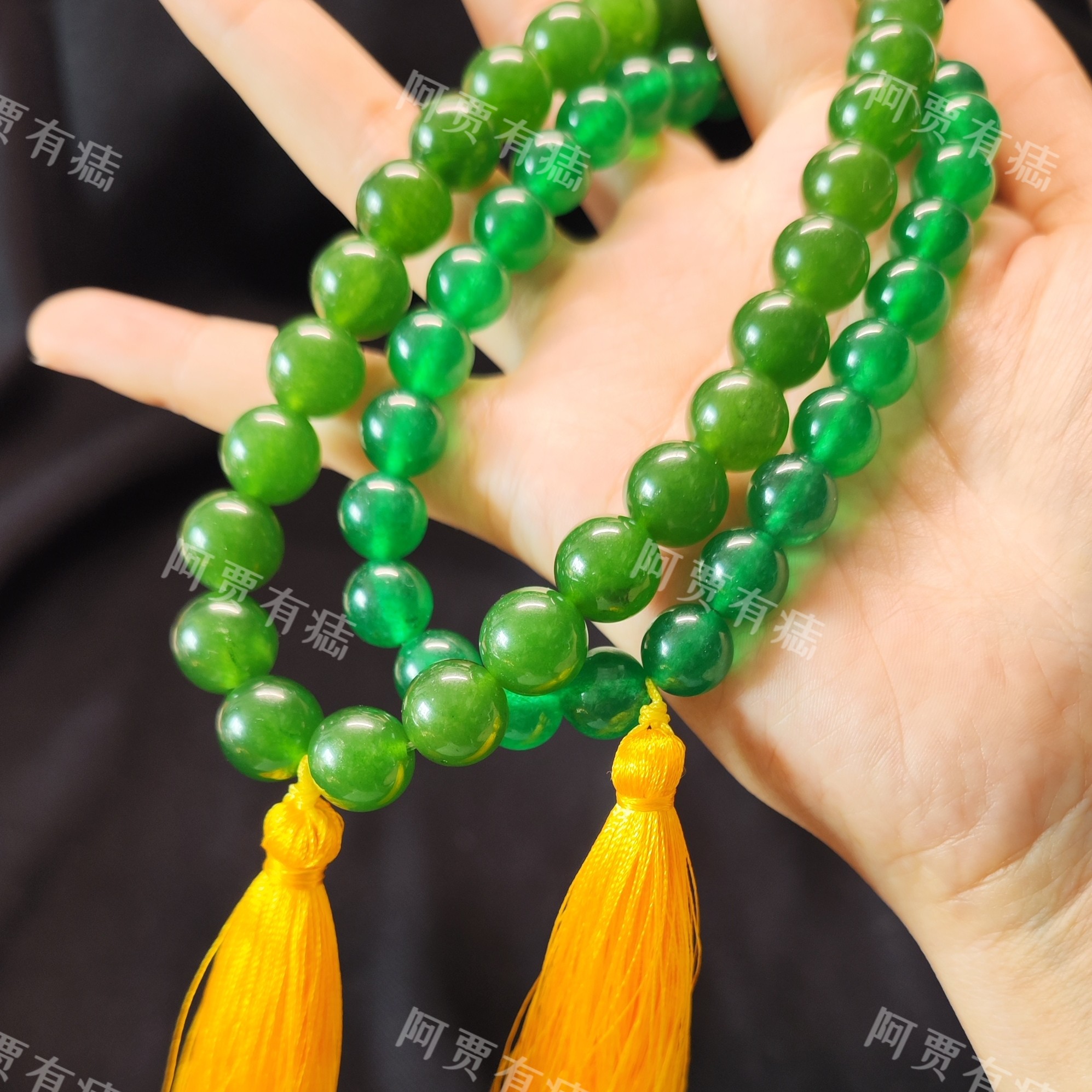 甄嬛传同款手串 绿玉髓古风古装中国风配饰 天然玉髓手链手钏定制