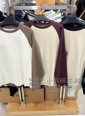 Snowpeak雪峰专柜新款拼接圆领百搭长袖T恤女S26FWFTL17