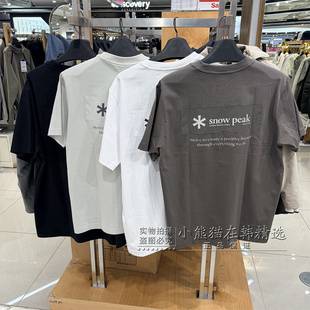 Snowpeak雪峰正品春季新款露营风男款休闲短袖T恤S26MUFTS24