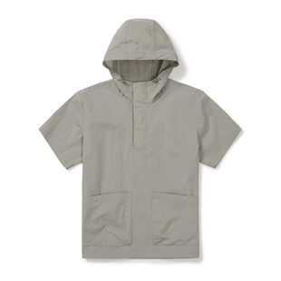 Snowpeak雪峰春夏新款轻量化男款户外连帽短袖T恤S26MMRAN65