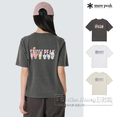 【Snowpeak雪峰正品BTS21防弹少年团限量短袖T恤S26MWFTS91