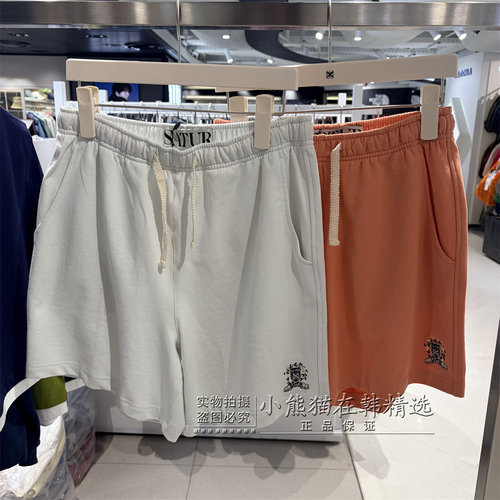 Satur韩国专柜正品26春夏款基础LOGO刺绣短裤SA261UHT01