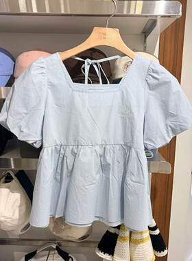 Wacky willy火柴人专柜正品春夏新款方领女款衬衫短袖WA2602SS65