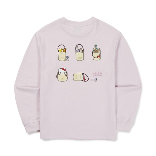 SnowPeak&HelloKitty联名秋冬新款女士卡通印花长袖T恤S26FWFTL85