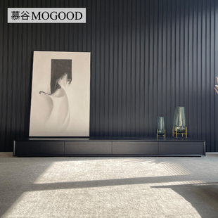 现代简约轻奢高级感地台地柜 激光实木电视柜茶几客厅年新款