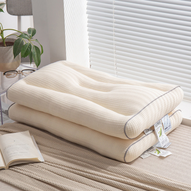 a类抗菌防螨大豆纤维修复颈椎专用枕头枕芯护颈椎深度助睡眠单人