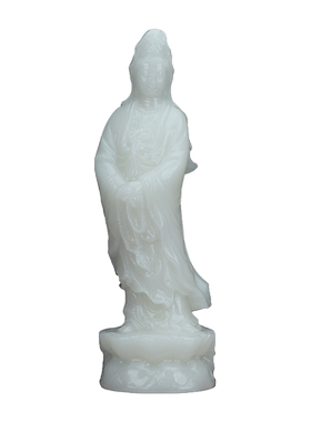 天然玉石供奉南海观世音菩萨摆件