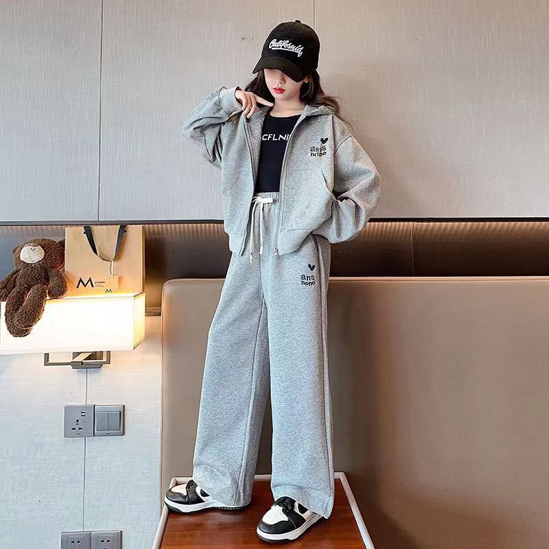 女童春秋款套装2025新款韩版中大