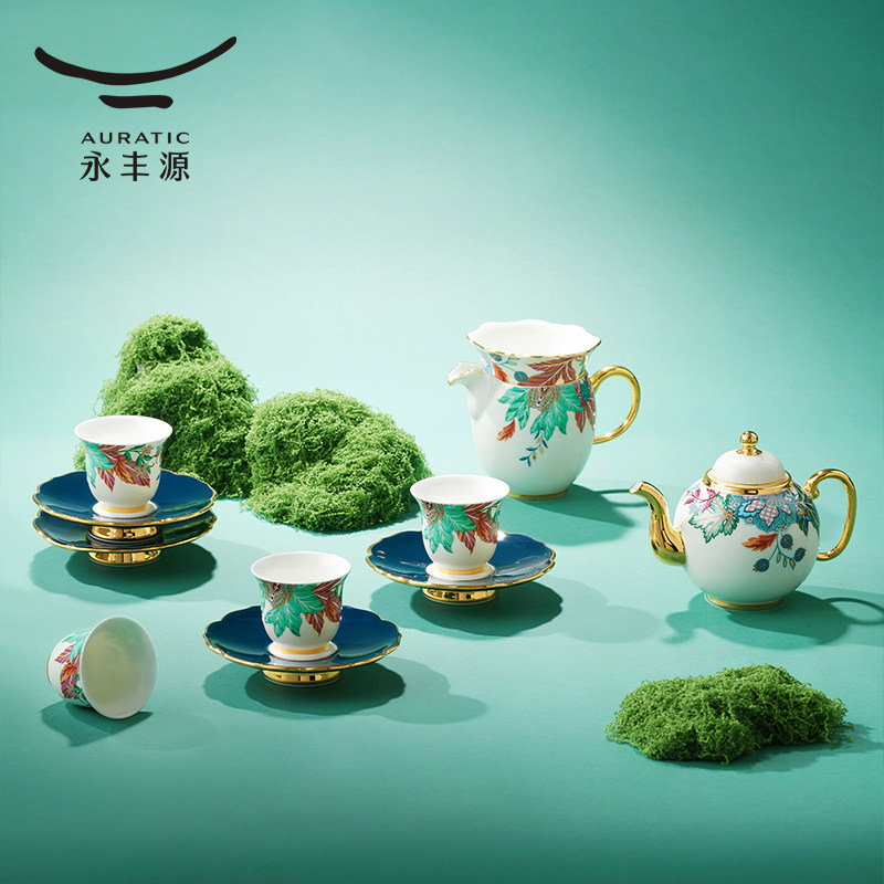 永丰源 幸福礼幸福满园12头茶具套装 陶瓷茶杯碟 高档茶具礼盒,餐饮具,整套茶具,淘宝优惠券,粉丝福利购,淘宝优惠卷