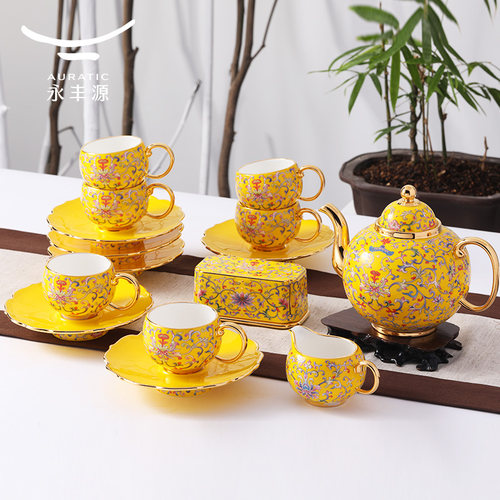永丰源先生瓷茶具新宫廷瓷17头