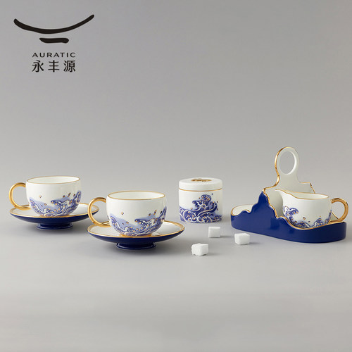 陶瓷8头奶缸托盘咖啡杯碟