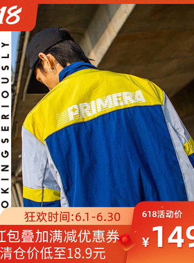JOKESTER2020秋冬新品波子同款拼接宽松风衣国潮嘻哈街舞运动外套