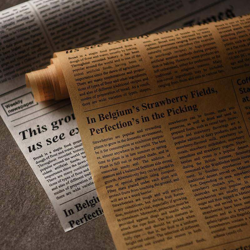 美式复古文艺做旧英文报纸硅油纸美食吸油纸烘焙用纸拍照道具背景