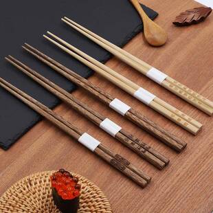 尖头筷子日式家用高档新款刺身商用无漆无蜡极细鸡翅木细头尖筷子