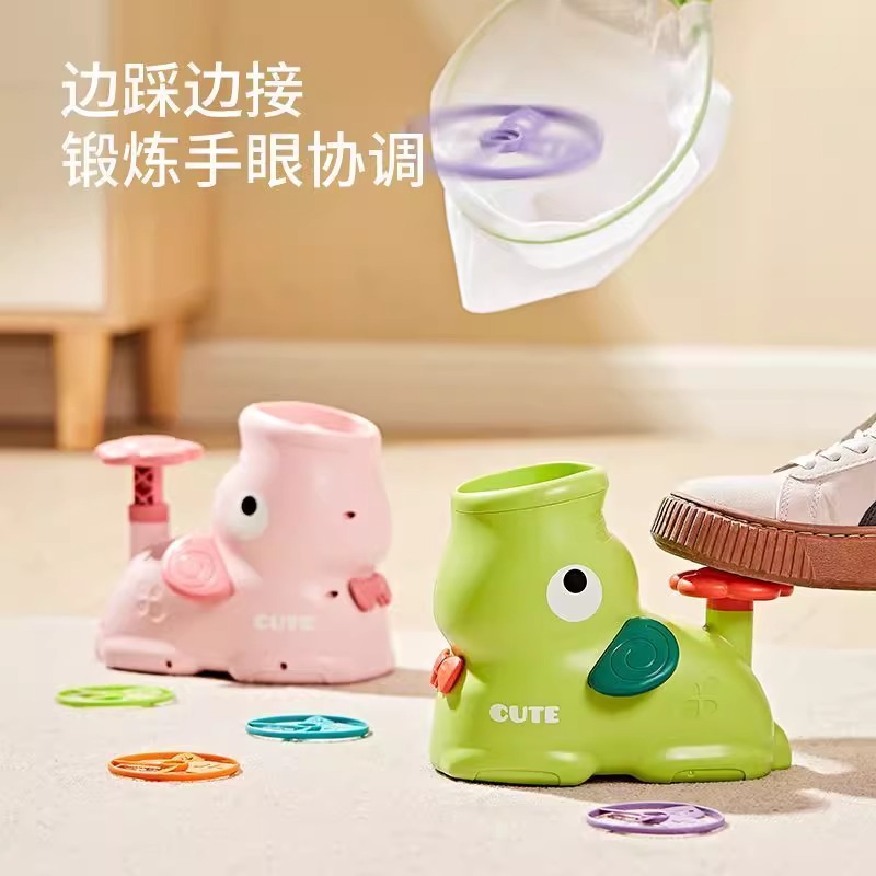 汪汪飛碟飛盤腳踩彈射發射器