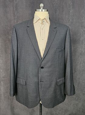 180高280斤大码男士深灰色羊毛西服外套单西商务正装西装社交D022