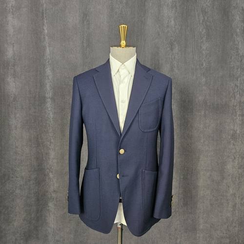 178高135斤卡丹家藏蓝色羊毛通勤时尚潮流商务休闲外套绅士D080