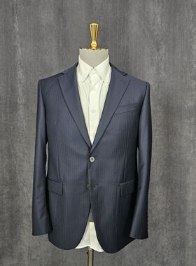 175高130斤卡丹家羊毛黑色商务男士西装休闲时尚百搭高端绅士D093