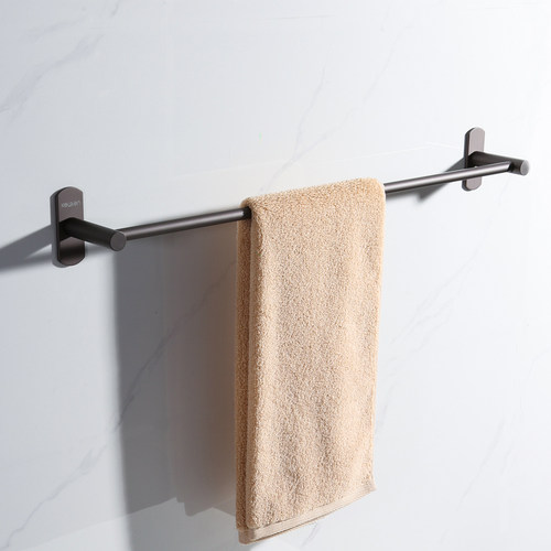 枪灰色太空铝免打孔毛巾架