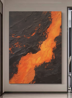 SYMT.ART手绘油画《川野岭-1》客厅装饰画玄关挂画高级感现代抽象