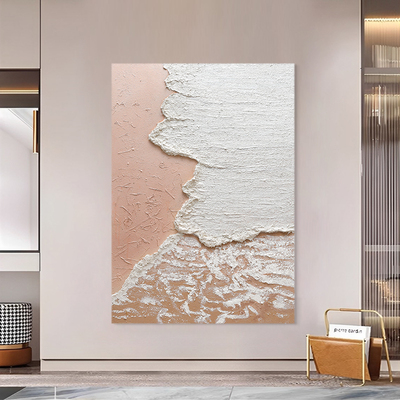 SYMT.ART手绘油画《一线天》侘寂赤贫风客厅餐厅卧室艺术抽象挂画