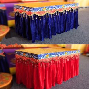 桌围桌帘舞台庙堂帘子绒布帘桌布套布套,佛堂桌围桌套可定做尺寸