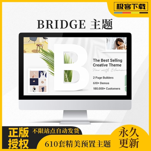 Bridge主题 英文+汉化Wordpress企业创意设计主题600个模板送插件