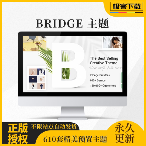 Bridge主题 英文+汉化Wordpress企业创意设计主题600个模板送插件