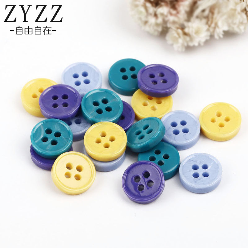 树脂实色衬衫纽扣小彩色衬衫纽扣扣子T恤多色圆形精致袖口小扣子