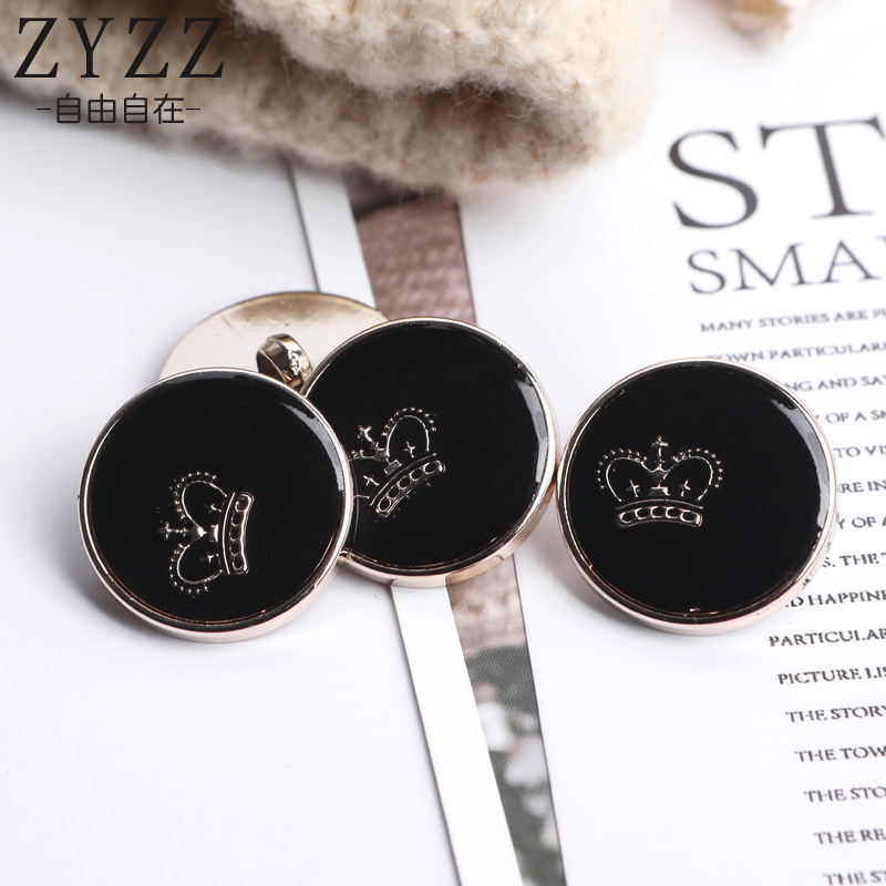 防磁塑料点油纽扣休闲西服纽扣毛呢大衣风衣圆形黑色高脚纽扣扣子